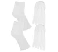 MOBUTOFU Chaussettes Blanches de Protection UV pour Ongles, Lot de 2 en Matière Fine, Couvre-Pieds Anti-Uv Forme Ergonomique, Adaptées la Pose de Vernis Gel sous Lampe Uv/LED