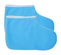 MOBUTOFU Chaussettes de Paraffine pour Pieds Spa, 1 Paire, en Polyester Bleu, Ajustement Sécurisé et Confortable, pour Soins de Pédicure en Institut