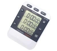 MOBUTOFU Chronomètre à Trois Canaux et Minuteur Programmable sans Pile, Affichage 3 Lignes, Compte à Rebours Numérique, Portable et Léger, Conçu pour Sport Cuisine à Domicile