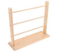 MOBUTOFU Cintre de rangement pour rubans en bois élégant, support à 3 étages pour utilisation en boutique de pâtisserie et pour passionnés de loisirs créatifs