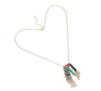 MOBUTOFU Collier Écharpe Acier Drapeau De Palestine Unisexe Élégant Et Créatif Pour Et Femmes Accessoire De Soutien Cause Palestinienne