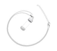 MOBUTOFU Collier Pendentif Fiole Verre avec Diffuseur Huiles Essentielles Flacon Parfum Rechargeable Verre et Acier Inoxydable Bijou Aromathérapie Élégant pour Femmes Accessoire Parfum