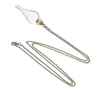 MOBUTOFU Collier Pendentif Petite Bouteille en Verre Vintage Chaîne en Cuivre Ancien, Fiole Potion Magique Décorative pour Filles, Mini Flacon 3 Ml Voyage et Souvenirs