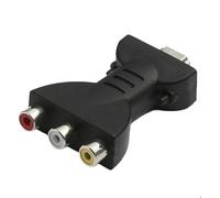 MOBUTOFU Convertisseur Adaptateur AV vers Vidéo 3Rca Câble Audio pour Home Cinéma Compatible Projecteur et DVD Prise en Charge 480P-1080P Léger Noir