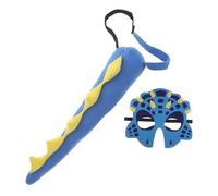 MOBUTOFU Costume de dinosaure pour Noël déguisement d'halloween queue et masque de dinosaure costume d'animal pour tout-petit habillage de tout-petit dino scolaire Blue