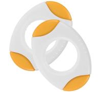MOBUTOFU Coupe Œuf Coque en Acier et Plastique Jaune, Lot de 2pcs, Ouvre-coquilles D'œufs Cuisine pour Améliorer L'efficacité et Compatible Lave-vaisselle