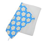 MOBUTOFU Couverture de Livre A5 en Polyester Bleu à Fleurs pour Cahiers
