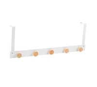 MOBUTOFU Crochet D'accueil sans Clou en Fer Blanc pour Porte Arrière | Rangement Gain de Place, Installation au Dos de Porte, pour Serviettes et Vêtements, Petit Espace