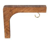 MOBUTOFU Crochet Mural en Bois pour Plantes Suspendues, Support Compact à Double Niveau, Design Harmonieux, pour Balcon et Salon, Couleur Noyer