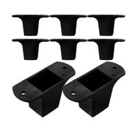 MOBUTOFU de Patins de Pied D'enceinte Acoustique Protecteurs Antidérapants Faciles à Utiliser 8 Sets en Plastique Noir pour Haut-parleurs et Lecteurs CD