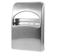 MOBUTOFU Distributeur Mural en Acier Inoxydable pour Housses de Siège de Toilette 1/4 Pli, Capacité Élevée, Design Moderne pour Bureaux et Toilettes Commerciales