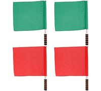 MOBUTOFU Drapeaux D'arbitre Légers en Acier Inoxydable 4 Pièces, pour Événements Sportifs et Courses, Faciles à Tenir et Agiter pour Signaler Efficacement