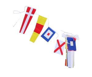 MOBUTOFU Drapeaux de Décoration du Code de Signalisation pour Navires et Bateaux en Polyester avec Lettres Chiffres et Symboles pour Sécurité de Navigation et Communication