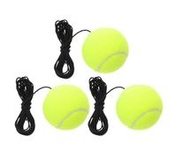 MOBUTOFU Ensemble de 3 Balles de Rebond pour Entraînement de Tennis avec Corde Élastique, Compatible Polyvalente, Fibre Chimique, pour Séances Solo et Débutants