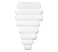 MOBUTOFU Ensemble de 8 Barreaux D'agitation Magnétiques en Ptfe Blanc, Matériau Sûr et Fiable, Robuste, pour Laboratoire et Tubes à Essai