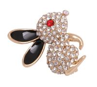 MOBUTOFU Épingle à Lapin en Alliage avec Pierres Brillantes, Design Délicat et Élégant, Accessoire Décoratif Polyvalent pour Femmes Lors de Mariages et Cérémonies