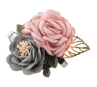 MOBUTOFU Épingle Fleur en Fil de Soie à Fixer Vêtements pour Femmes, Accessoire Élégant et Unique pour Cocktail et Fête