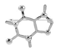 MOBUTOFU Épingle Molécule en Alliage de Zinc Argenté, Design Antidérapant Résistant, Décoration Raffinée pour Vêtements, pour Enseignants et Étudiants en Sciences