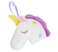 MOBUTOFU Éponge de Bain Licorne Exfoliante Douce Blanche pour Maille Mousse à Suspendre Convient à Toute la Famille