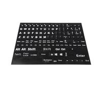 MOBUTOFU Étiquettes Clavier Anglais Autocollantes en Feuille PVC, Remplacement pour Touches endommagées, adaptées aux claviers de Bureau et Portables pour Usage Quotidien