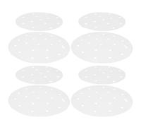 MOBUTOFU Feuilles de Papier Cuisson Perforé Rond Blanc Antiadhésif et Alimentaire pour Friteuse à Air Lot de 200 Cuisson de Pains et Brioches Cuisine