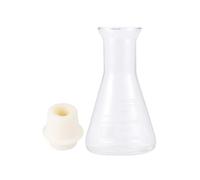 MOBUTOFU Flacon en Verre 150 Ml Large Ouverture et Bouchon pour Chimie Lycéens Laboratoire Surface Arrondie sans Bavures