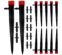 MOBUTOFU Goutteur D'irrigation Réglable 13cm à 8 Trous, Pointe Plastique | Rotation 360 Degrés, Contrôle D'arrêt, pour Reliefs Variables, Micro-pulvérisation en Bacs, Légumes