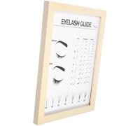 MOBUTOFU Guide D'extension de Cils Élégant en Bois Design de Table, Panneau Décoratif pour Affichage Professionnel en Salon de Beauté