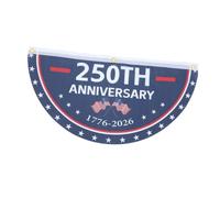 MOBUTOFU Guirlande de fanions drapeau américain 250e anniversaire États- 1776-2026, décoration nationale 4 juillet, bannière demi-cercle pour célébration 250e, polyester, bords
