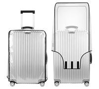 MOBUTOFU Housses de Protection pour Bagages en PVC Épaissi Transparent 2pcs, Protège Valise 26 Pouces Rayures et Eau, pour Voyage