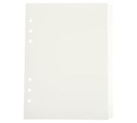 MOBUTOFU Intercalaires en Plastique Pp Beige à 6 Trous Onglets Écrits, 12 Pages pour Classeur, Séparateurs Simples pour Fichiers et Rapports
