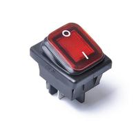 MOBUTOFU Interrupteur à Bascule Étanche Dc Broches Avec Voyant Rouge Montée Positions Bateau Voiture Contrôle Éclairage Auxiliaire