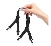 MOBUTOFU Jugulaire Réglable pour Casque de Sécurité Noire en Polyester, Sangle Élastique Confortable pour Chantier, Remplace la Mentonnière Cassée, Accessoire Essentiel pour Travailleurs