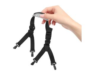 MOBUTOFU Jugulaire Réglable pour Casque de Sécurité Noire en Polyester, Sangle Élastique Confortable pour Chantier, Remplace la Mentonnière Cassée, Accessoire Essentiel pour Travailleurs