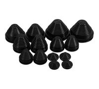 MOBUTOFU Kit de Passe-Câbles en Caoutchouc 14 Œillets de Tailles Variées pour Fixation de Câbles Bureaux et Meubles