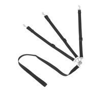 MOBUTOFU Laisse Triple pour Chiens Noire en Nylon, Longueur Réglable