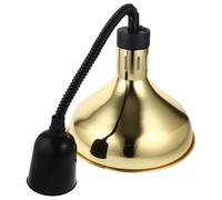 MOBUTOFU Lampe Chauffe-Plats Suspendue en Métal et Verre Or 250w pour Buffet Professionnel Température Uniforme pour Maintien du Goût des Aliments