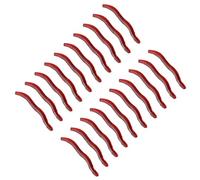 MOBUTOFU Leurre Souple Rouge Imitation Ver Silicone 4 Cm 150 Pièces pour Pêche Carnassier en Eau Salée Design Réaliste et Attractif pour Poisson
