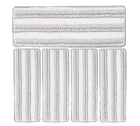 MOBUTOFU Lingettes de Balai à Franges en Microfibre Auto-adhésives 5pcs pour Nettoyage Polyvalent Sols, Remplacement Lavable pour Tâches Ménagères à Domicile