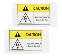 MOBUTOFU Lot de 2 Autocollants Avertissement de Chocs Électriques en Pp Forte Adhérence, Facile à Coller, pour Bureau et Entrepôt, Panneau Haute Tension Prudence