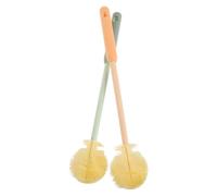 MOBUTOFU Lot de 2 brosses pour biberons en silicone à long manche, brosses pour bouteilles de sport, nettoyants pour vases et gobelets pour un nettoyage en profondeur de la verrerie et de