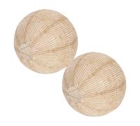 MOBUTOFU Lot de 2 Lanternes Globe Suspendues en Toile de Jute Naturelle, Décoration Rustique Facile à Accrocher, Ambiance Chaleureuse pour Mariage et Fêtes