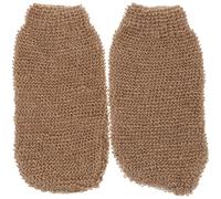 MOBUTOFU Lot de 2 Moufles Exfoliants en Jute Naturel pour Bain, Massage Corporel, Réutilisables, Doux Peau, pour Éliminer les Cellules Mortes Gommage du Corps Complet