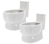 MOBUTOFU Lot de 2 Mugs en Céramique 360ml de Toilette, Tasse à Café Créative et Facile à Nettoyer, Cadeau Amusant pour Fêtes et Occasions Spéciales