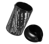 MOBUTOFU Lot de 2 Pichets à Lait en Céramique Multifonctionnels 200ml et 100ml Style Japonerie Unique pour Cafés et Restaurants