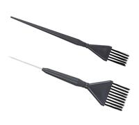 MOBUTOFU Lot de 2 Pinceaux à Teinture Capillaire Noirs Légers Poils Plus Doux en Pp et Acier Inoxydable pour Usage Salon ou Maison