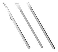 MOBUTOFU Lot de 3 Couteaux Pédicure Acier Inoxydable 16 Cm - Outil pour Ongles Incarnés, Coupe-ongles Professionnel Lame Droite, Biseautée et Racloir - Soin des Pieds à Domicile et Voyage