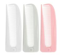 MOBUTOFU Lot de 3 Peignes de Coiffage Pliables en Plastique, Multi-fonction, à Dents Fines pour Séparer, Démêler et Styliser les Cheveux, Usage Portable