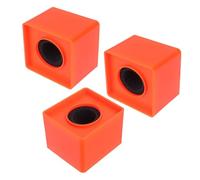 MOBUTOFU Lot de 3 Supports de Microphone en Plastique Orange Carrés, Antitremblement pour Conférences de Presse et Présentation Professionnelle