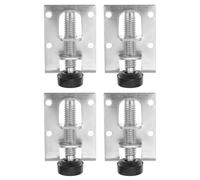 MOBUTOFU Lot de 4 Pieds Niveleurs Réglables en Acier Argenté pour Meubles et Armoires, Ajustement de Hauteur Précis pour Stabiliser et Réparer Meubles Déséquilibrés
